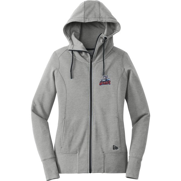 Hartford Jr. Wolfpack New Era Ladies Tri-Blend Fleece Full-Zip Hoodie