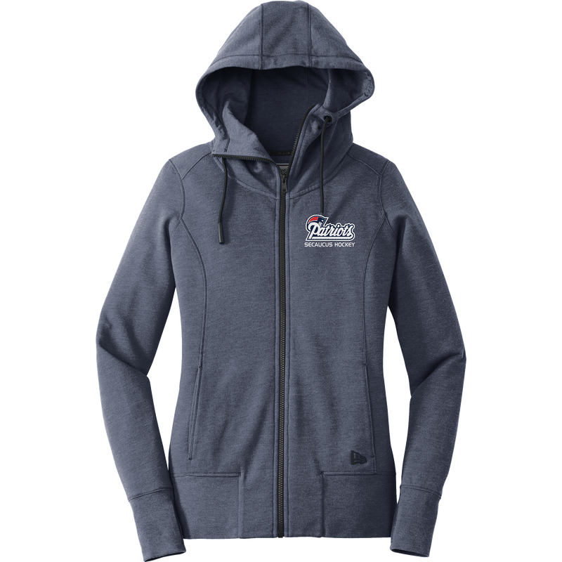 Secaucus Patriots New Era Ladies Tri-Blend Fleece Full-Zip Hoodie