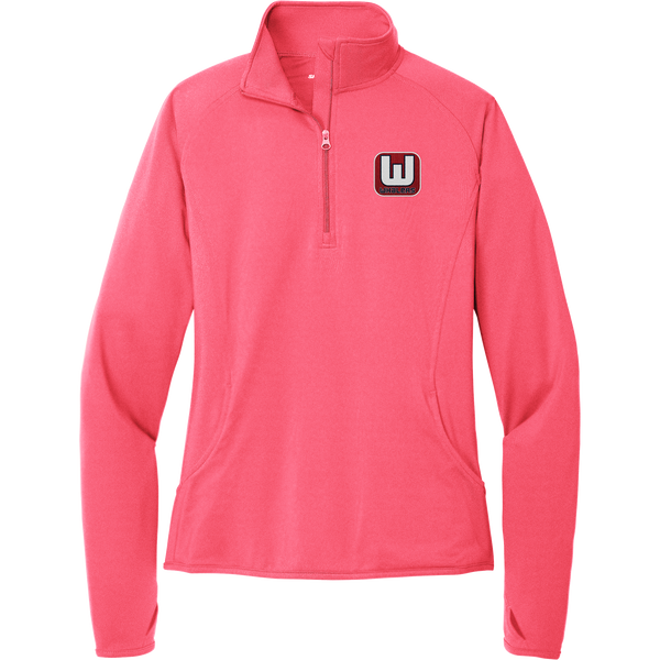 CT Whalers Tier 1 Ladies Sport-Wick Stretch 1/4-Zip Pullover