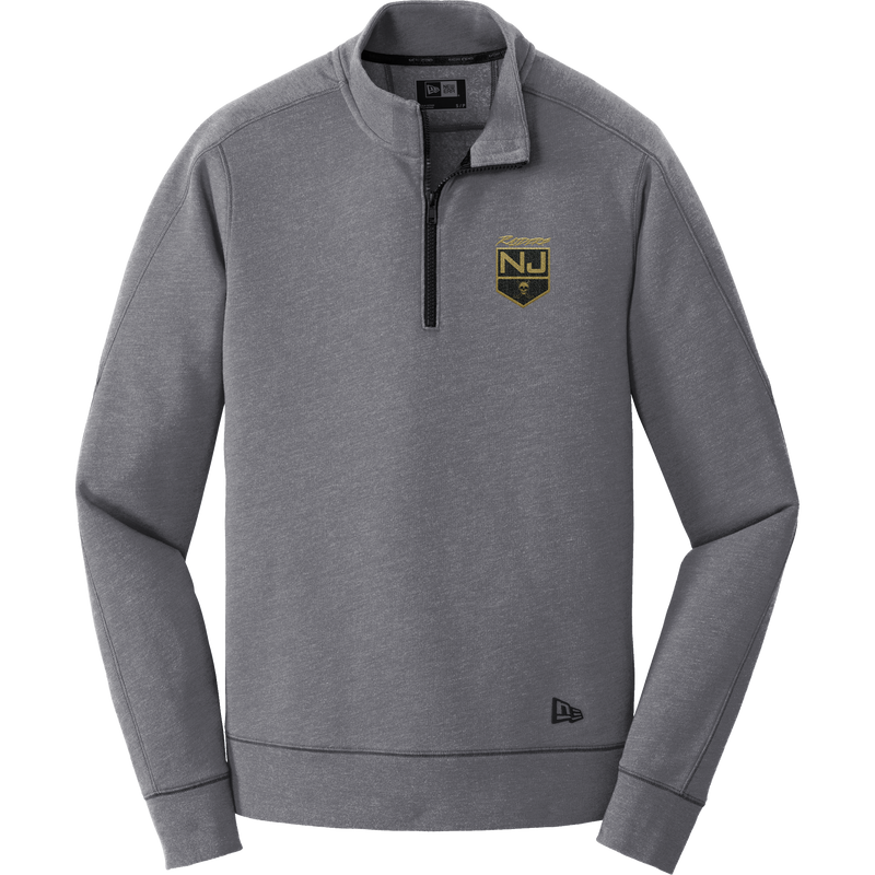 NJ Raiders New Era Tri-Blend Fleece 1/4-Zip Pullover