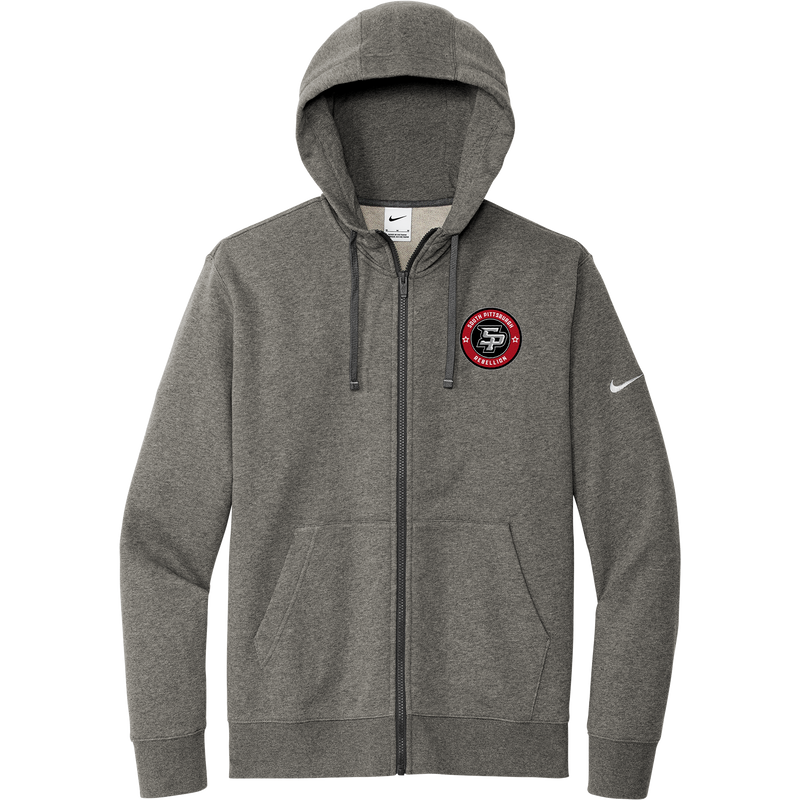 South Pittsburgh Rebellion Nike Club Fleece Sleeve Swoosh Full-Zip Hoodie