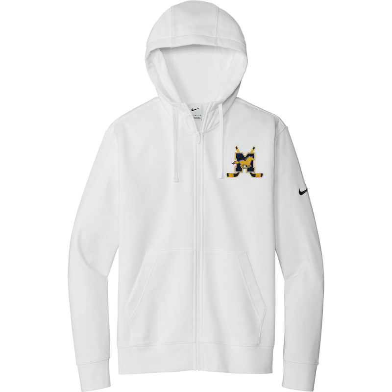 Marlboro Hockey Nike Club Fleece Sleeve Swoosh Full-Zip Hoodie