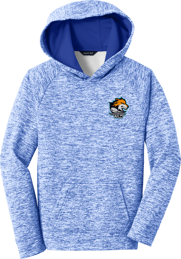 Woodridge Wild Youth PosiCharge Electric Heather Fleece Hooded Pullover