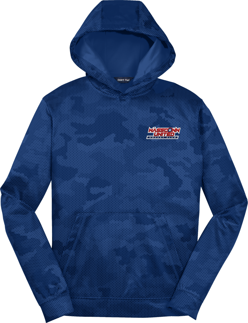 Mass Conn United Youth Sport-Wick CamoHex Fleece Hooded Pullover