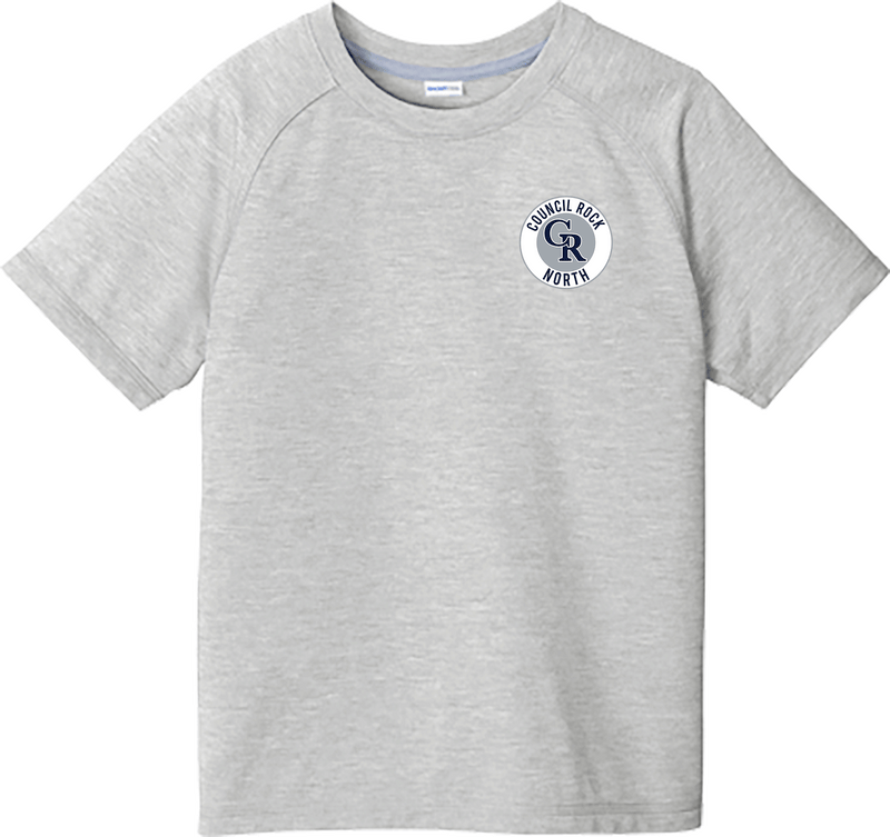 Council Rock North Youth PosiCharge  Tri-Blend Wicking Raglan Tee